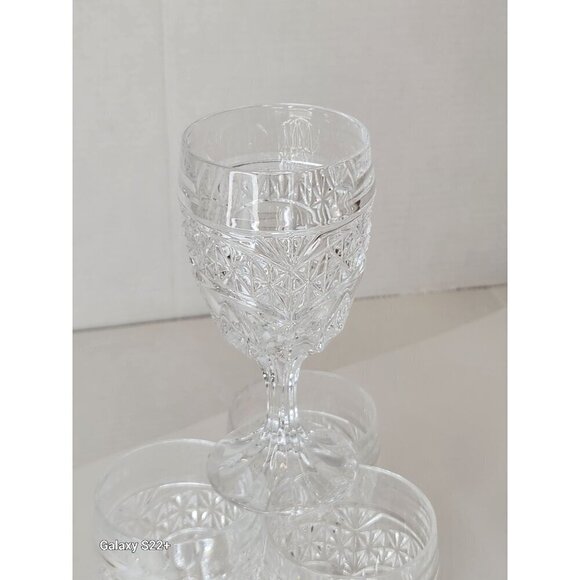 Vintage Set Of 4 Crystal d'Adriana LUNA 6 inch Water Goblets/Wine Glasses - Picture 13 of 16